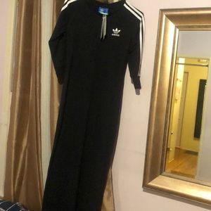 Long black Adidas dress run small